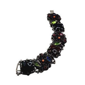 Vintage Book Chain Glass Bracelet (A1226)